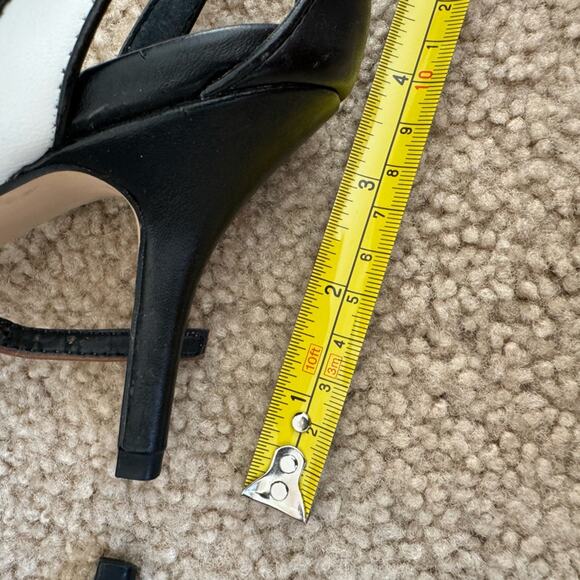 White House Black Market - Color Block Slingback Heels Ankle Strap Size 6.5 - Picture 7 of 13